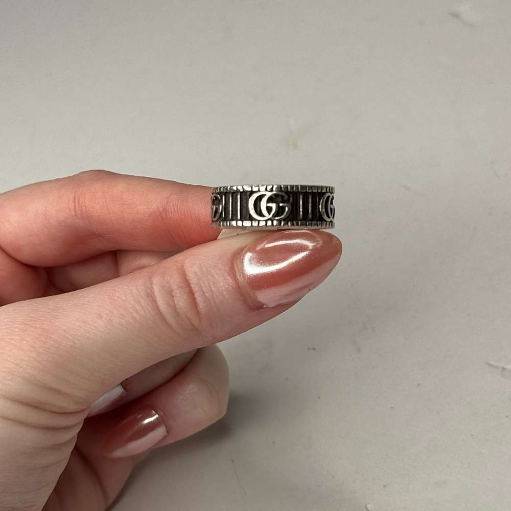 Gucci Sterling Silver GG Marmont Band